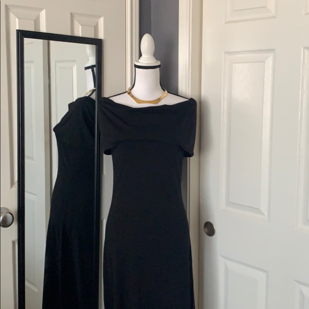 Jacob off shoulder black dress.